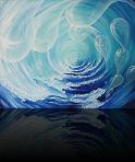 « Drops in Waves »<br>Öl auf Leinwand - 100 x 80 cm