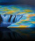 « Herbstwasser »<br>Acryl auf Leinwand - 130 x 100 cm
