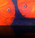 « Two Fish »<br>Öl auf Leinwand - 50 x 70 cm